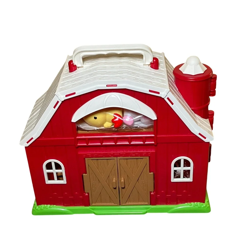 Aigybobo Big Barn Toys Farm Animals Kids 12m+ Red New 11pc Playset HA-Barn Toys